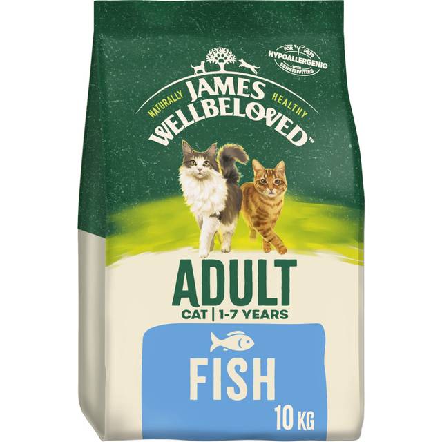 James Wellbeloved Adult Fish 10 kg Bags, Hypoallergenic Dry Cat Food