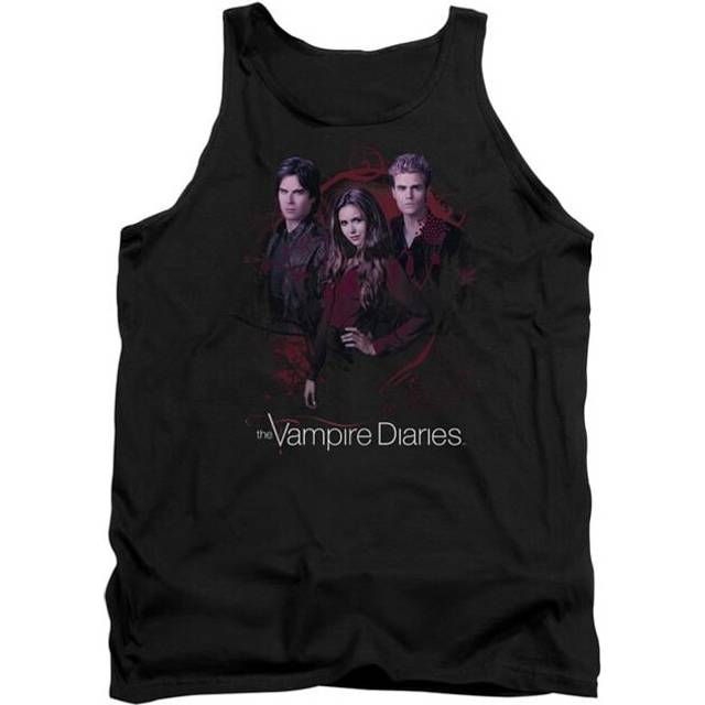 Trevco Sportswear WBT451-TK-4 Vampire Diaries Company of Three Adult Tank Top, Black - Extra Large