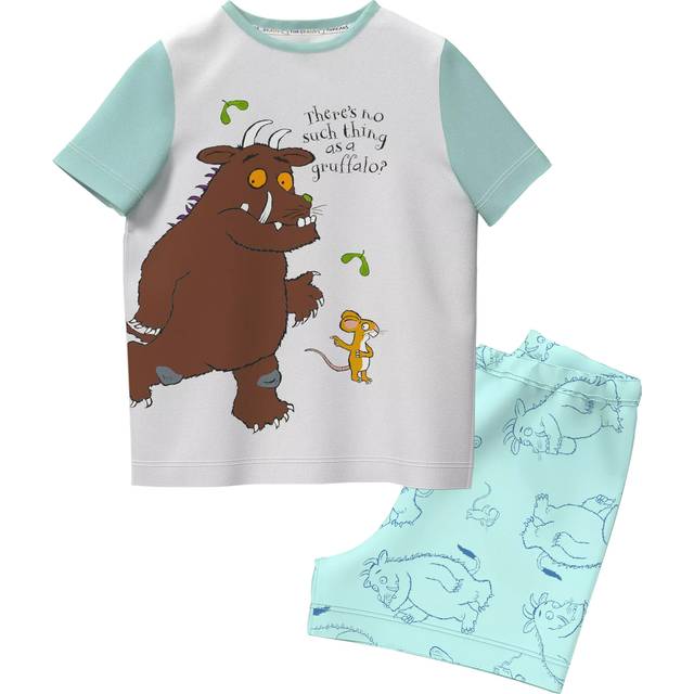 Brand Threads Kids' Gruffalo Cotton Pyjama Set, Blue/Multi