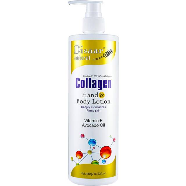 DISAAR Beauty Collagen Hand Body Lotion Vitamin E Avocado Oil Deeply Moisturizes Firms Smooth Skin 480g / 16.23fl.oz