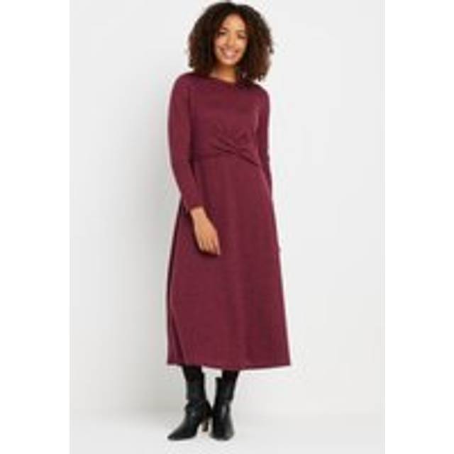M&Co Burgundy Red Twist Front Maxi Dress 12 M&Co Womens