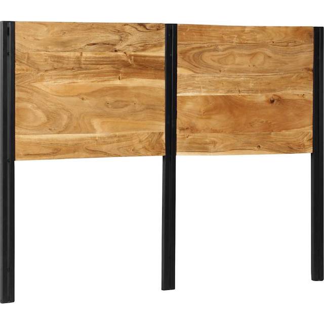 Headboard Solid Wood Acacia And Iron - Natural (100cm H x 140cm W x 2cm D)