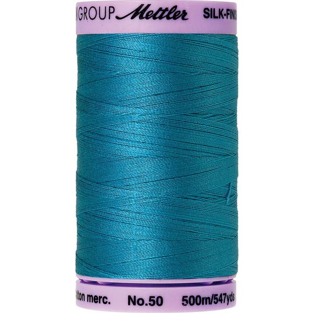 Mettler Silk-Finish Solid Cotton Thread  547 yd/500m  Caribbean Blue