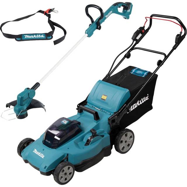 Makita DLM538Z Twin 18V / 36V LXT 530mm Push Lawn Mower + DUR193Z 18V Strimmer