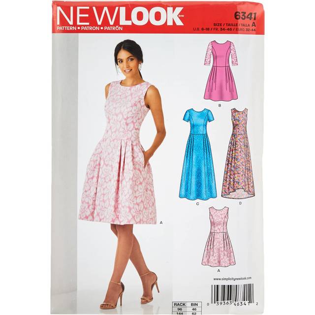 Simplicity New Look Patterns UN6341A Misses' Dress  A (6-8-10-12-14-16
