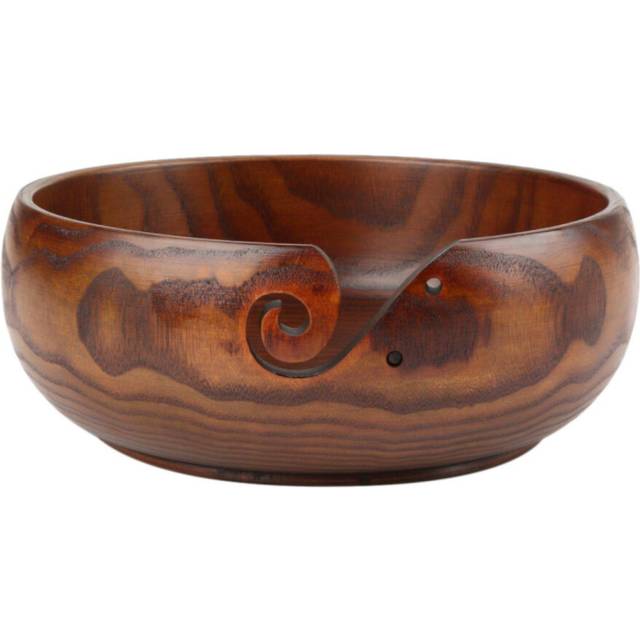 Hilitand Yarn Bowl Handcrafted Yarn Ball/Skein Storage Bowl Holder Crochet Yarn Holder Bowl with Holes for Knitting & Crochet Yarn Storage(18-20CM)
