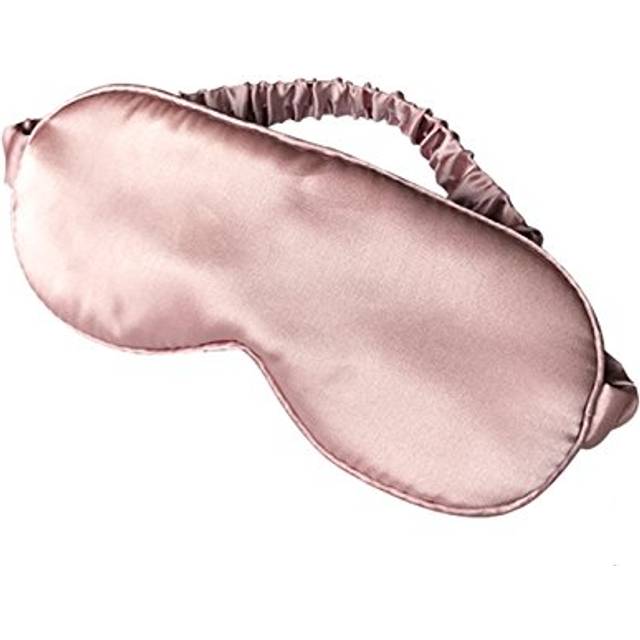 LULUSILK 100 % siden, justerbar sovmask, ögonmask, sovglasögon för kvinnor och män, rosa