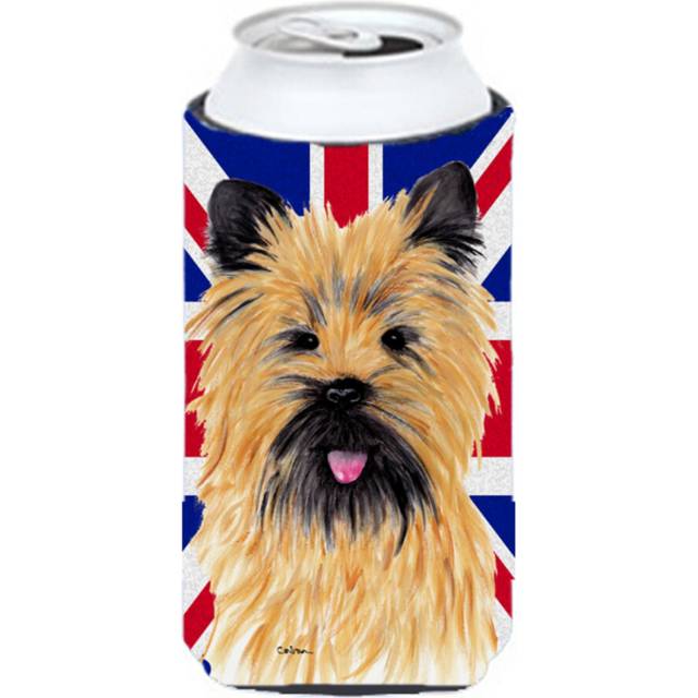Cairn Terrier with English Union Jack British Flag Tall Boy Beverage Insulator Hugger SC9832TBC