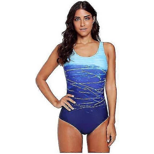 (XXL, Bule) 2025 Swimsuit for Women&#39;s Retro Inspired High Cut Low Back One Piece Swimwear Bathing Suits S-2XL