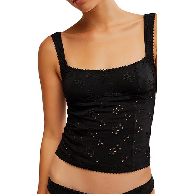 Full Bloom Eyelet Cami by Intimately in Black, Size: XL