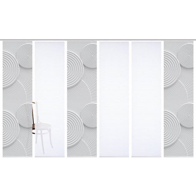 Mans Polyester Semi Sheer Track Insert Sliding Panel - Grey (60cm W X 245cm H)