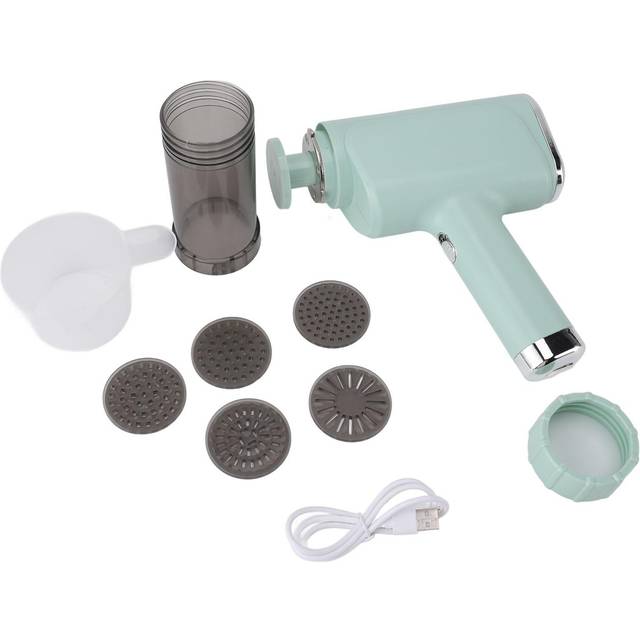 Handheld Electric Pasta Maker USB Automatic Portable Electric In Hand Pasta Noodle Ramen Making L green