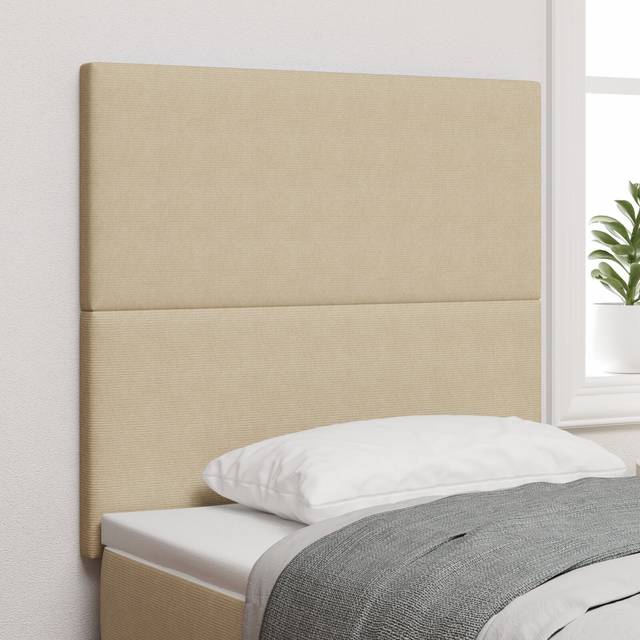 Headboard Plain Design Light Green Grey 100 cm Corduroy Fabric vidaXL