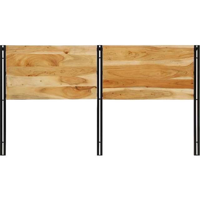 Headboard Solid Wood Acacia And Iron - Natural (100cm H x 180cm W x 2cm D)