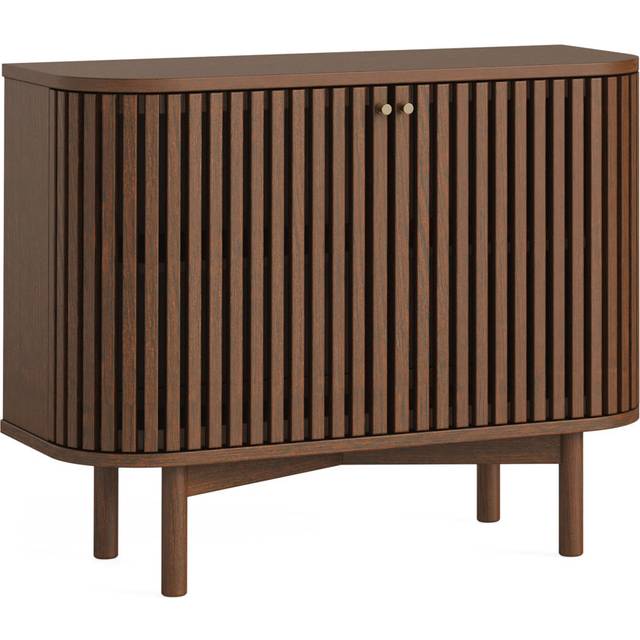 Aleyana Camden Dark Oak Small 2 Door Sideboard - Brown (70cm H X 89cm W X 36cm D)