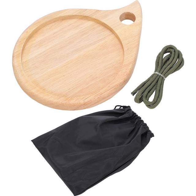 Round Wooden Cutting Board with Handle Cheese Paddle Board Pizza Peel Paddle for Fruit Vegetable