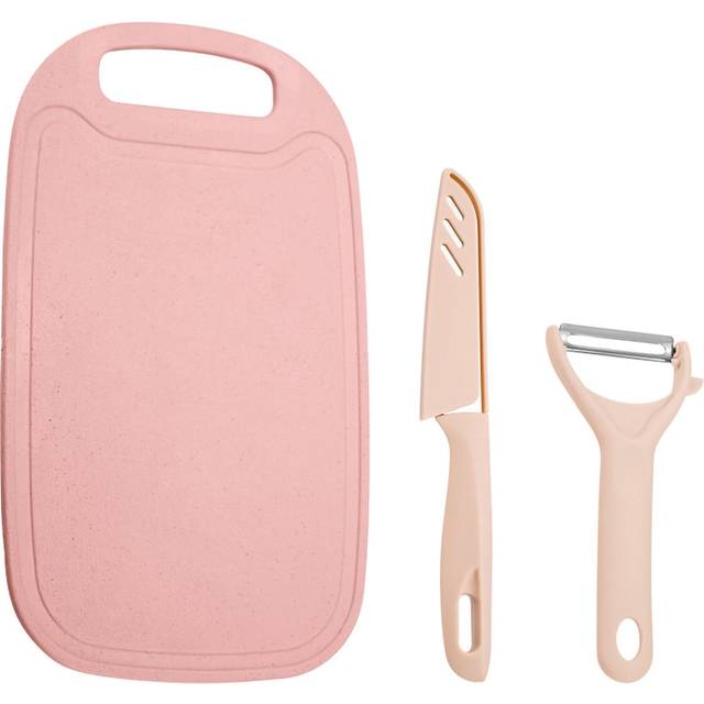 3 In 1 Kitchen Cutting Board Set PP Plastic Cutting Board with Peeler and Knife Cooking