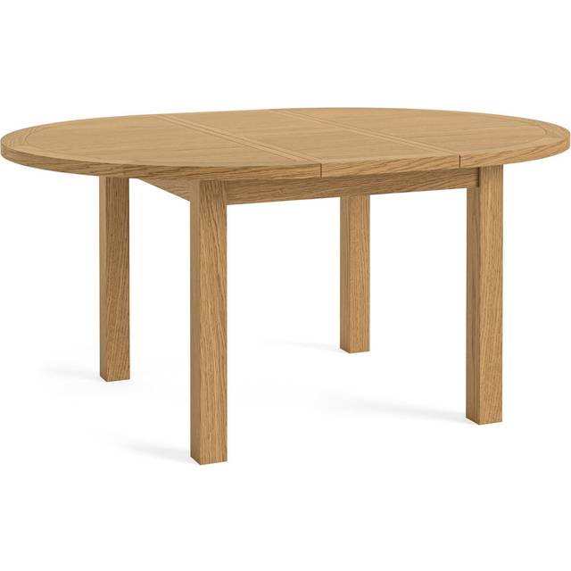 Burcombe Oak Round Extending Dining Table - Medium Wood