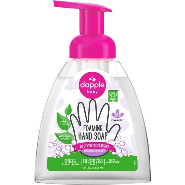 Dapple Foaming Hand Soap  Gentle  Plant Based  Hand Wash Baby Soap  Hypoallergenic for Sensitive Skin  Lavender  13 Fl Oz (Pack of 1)