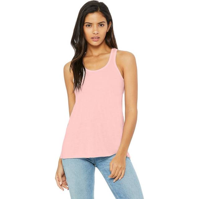(S, Soft Pink) Bella + Canvas Womens/Ladies Racerback Flowy Tank Top