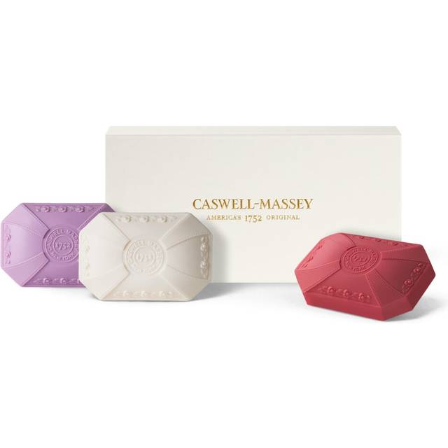 Caswell-Massey Peony Three-Soap Set  Triple-Milled Bar Soap  Natural Bar Soap for Women  Moisturizing Women? Body  Face & Luxury Hand Soap  3.5 Oz Bat
