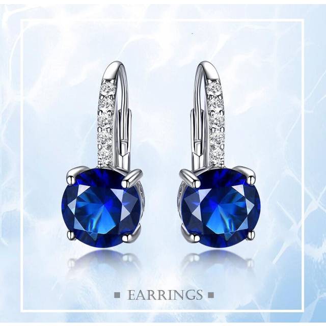 (sapphire) Umcho Sky Blue Female Earrings Christmas Mother&apos;s Day Valentine&apos;s Day Jewelry Gifts For Women Wife Moms Girl For Any Occasion