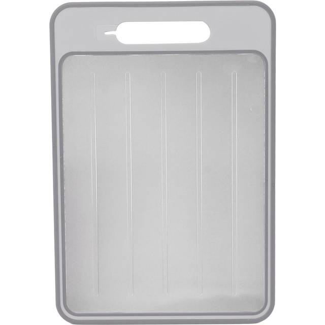 Defrosting Cutting Board Double Sided Chopping Board with Knife Sharpener for Kitchen Cooking Grey grey