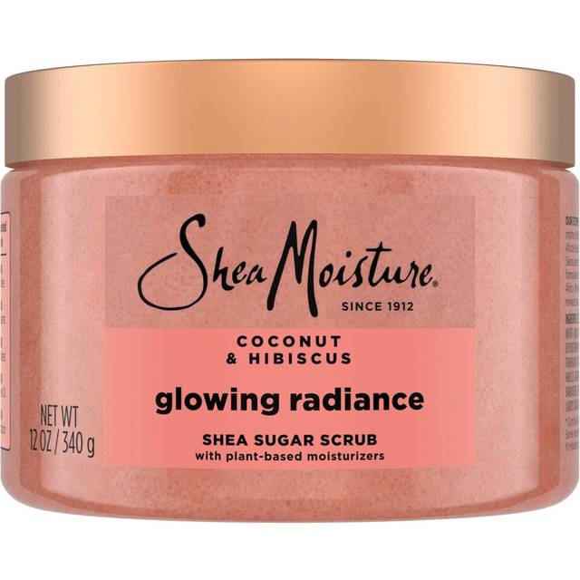 SheaMoisture Shea Sugar Body Scrub For Glowing Radiance Coconut Hibiscus Glowing Radiance Body Scrub With 24h Shea Moisture Nutrients 12 oz