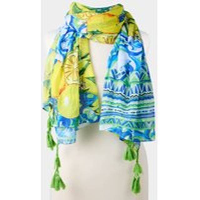 Women's Sicilian Summer Scarf - Blue - by Joe Browns - Blue/Yellow