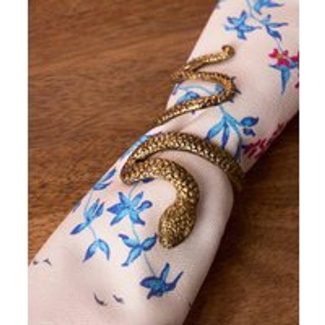 Coiled Snake Napkin Ring Set Of 4 - Gold - by Joe Browns - One Size