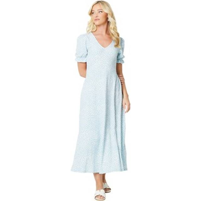 Dorothy perkins womens/ladies abstract v neck short-sleeved midi dress dp5147