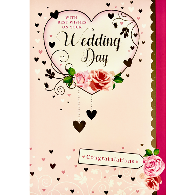 Have a wonderful wedding day, congratulations greetings card, brand