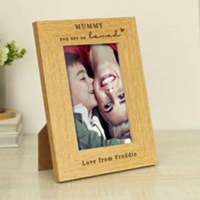 Personalised You Are So Loved Oak Finish Photo Frame - Natural