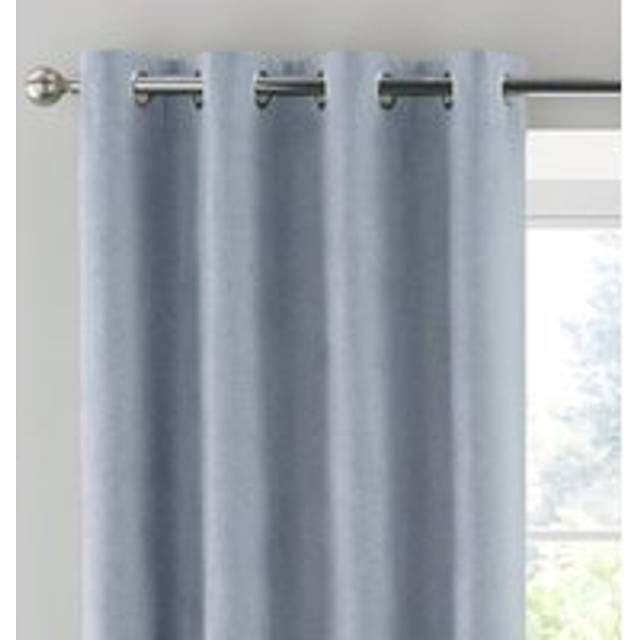 Luna Brushed Blackout Eyelet Curtains - Air