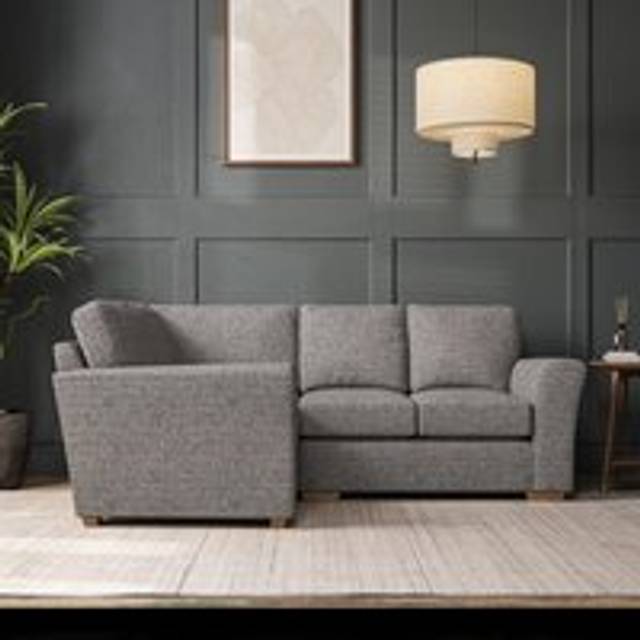 Lena Small Corner Sofa - Chunky Weave Charcoal