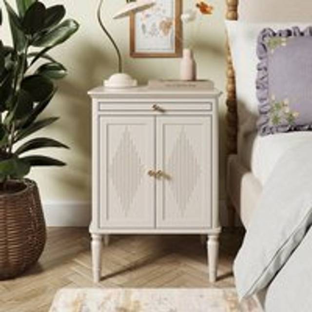 Ottilie 2 Door Bedside Table - Stone
