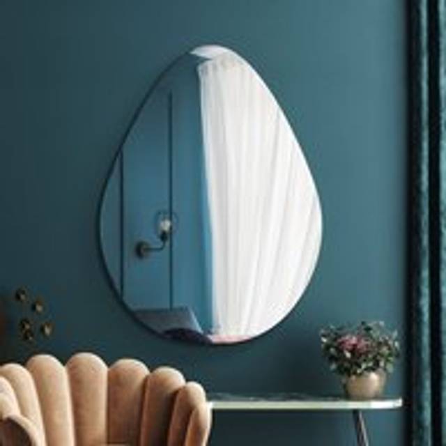 Lapillus Frameless Pebble Wall Mirror - Clear