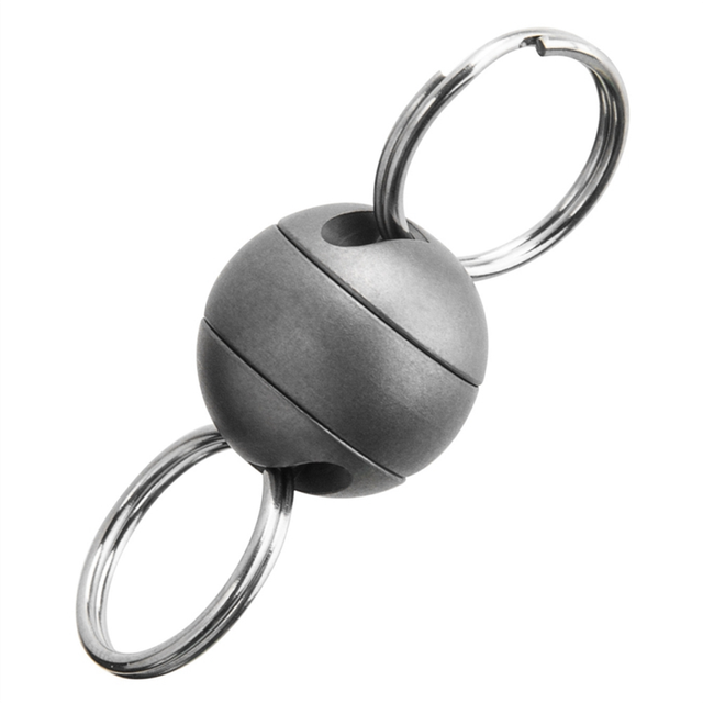 Titanium Alloy Keychain Universal Ball Key Accessories Buckle Swivel Car Ring 360 Degree Rotating