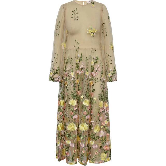 A-VIEW Fuschia Embroidered Long Sleeve Dress, Multi
