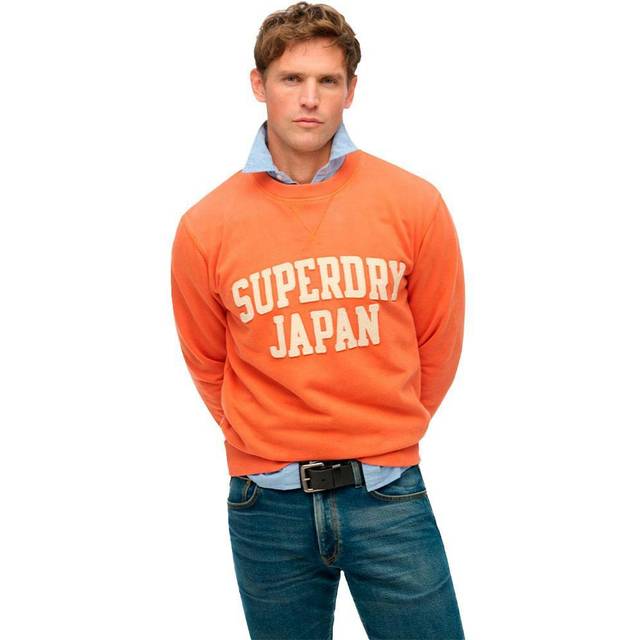 Superdry Vintage Athletic Crew Sweatshirt, Preppy Orange