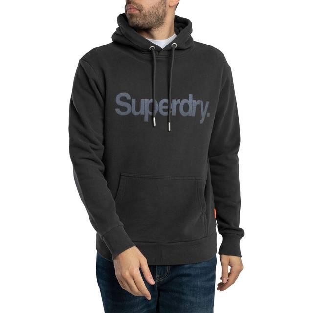 Superdry Core Logo City Backhit Hoodie-Dark Grey, Dark Grey, Size 2Xl, Men - 2XL