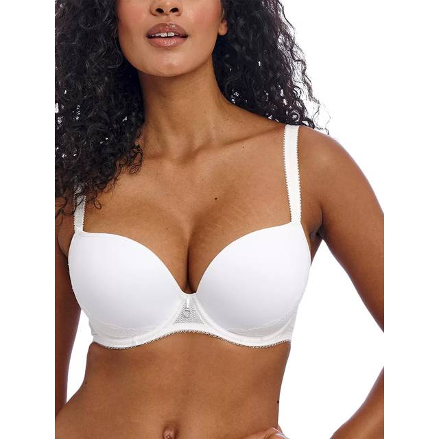 Womens Fascinate Moulded Plunge T-Shirt Bra - White - 36E