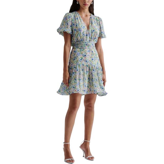 MALINA Lone V-Neck Chiffong Mini Dress |Multi/patterned |38