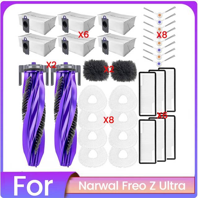 32Pcs Replacement Kits for Freo z Ultra Vacuum Cleaner Accessories Roller Side Brush hepa Filter Mop Pad Dust Bag