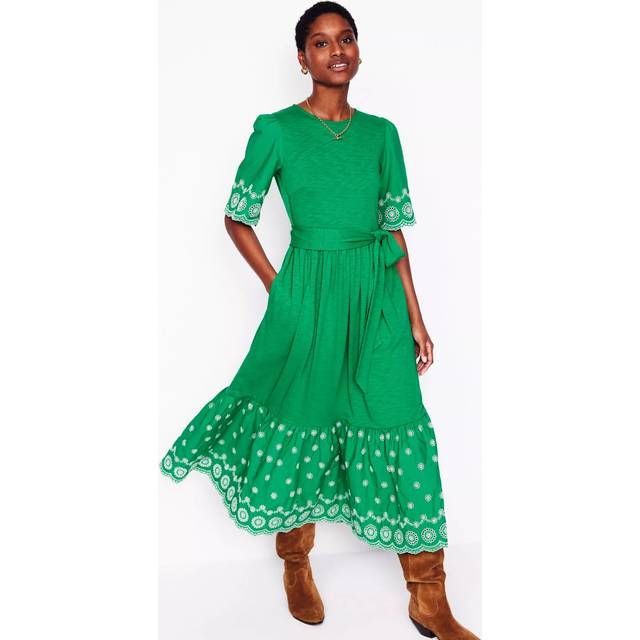 Boden Isabel Broderie Tiered Maxi Dress