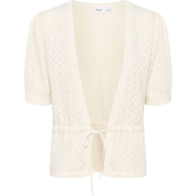 Saint Tropez Karna Pointelle Tie Front Cardigan