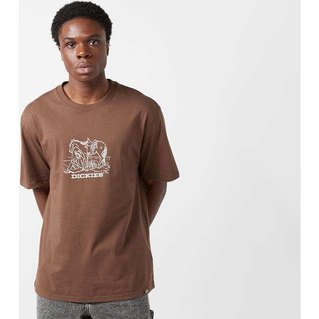 Dickies Cotton Regular Fit Short Sleeve Campanion Logo T-Shirt, Cappuccino