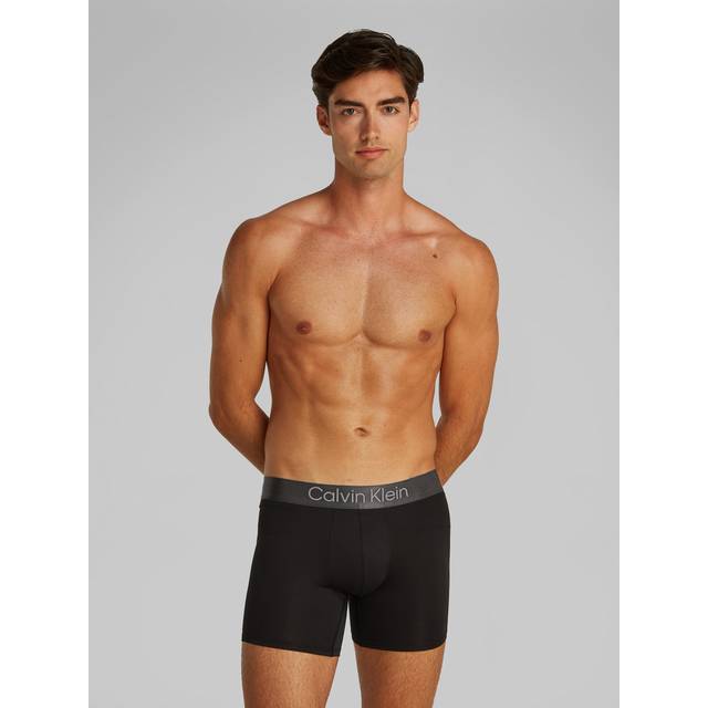 3 Pack Brushed Microfiber Boxer Briefs - Black - S