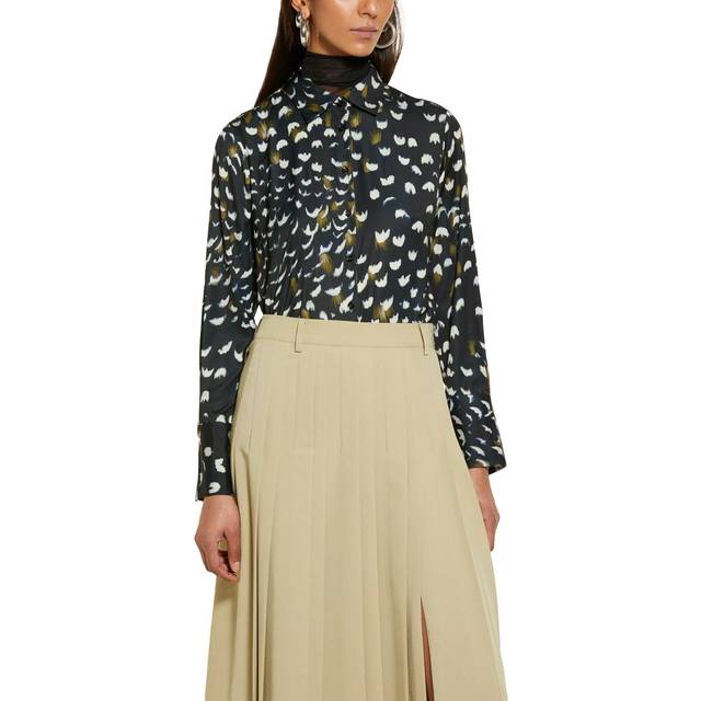 SISLEY Satin Abstract Shirt