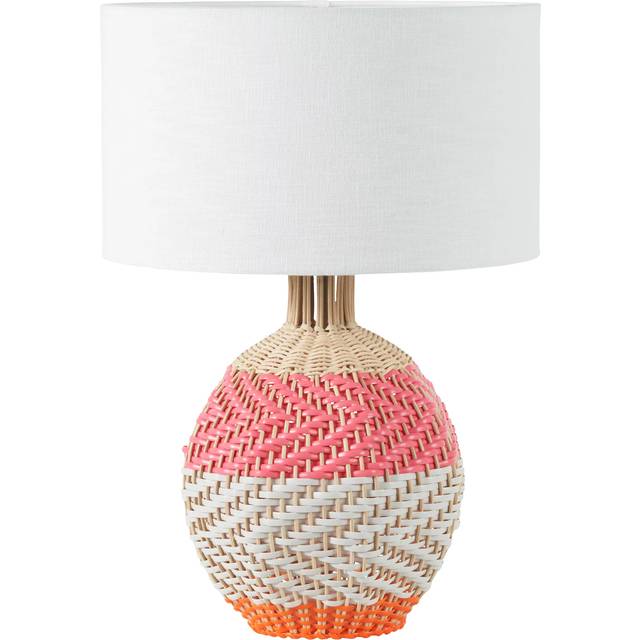 Designers Guild Brera Woven Rattan Short Striped Table Lamp